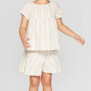 ART CLASS Toddler striped top and skirt bottom set